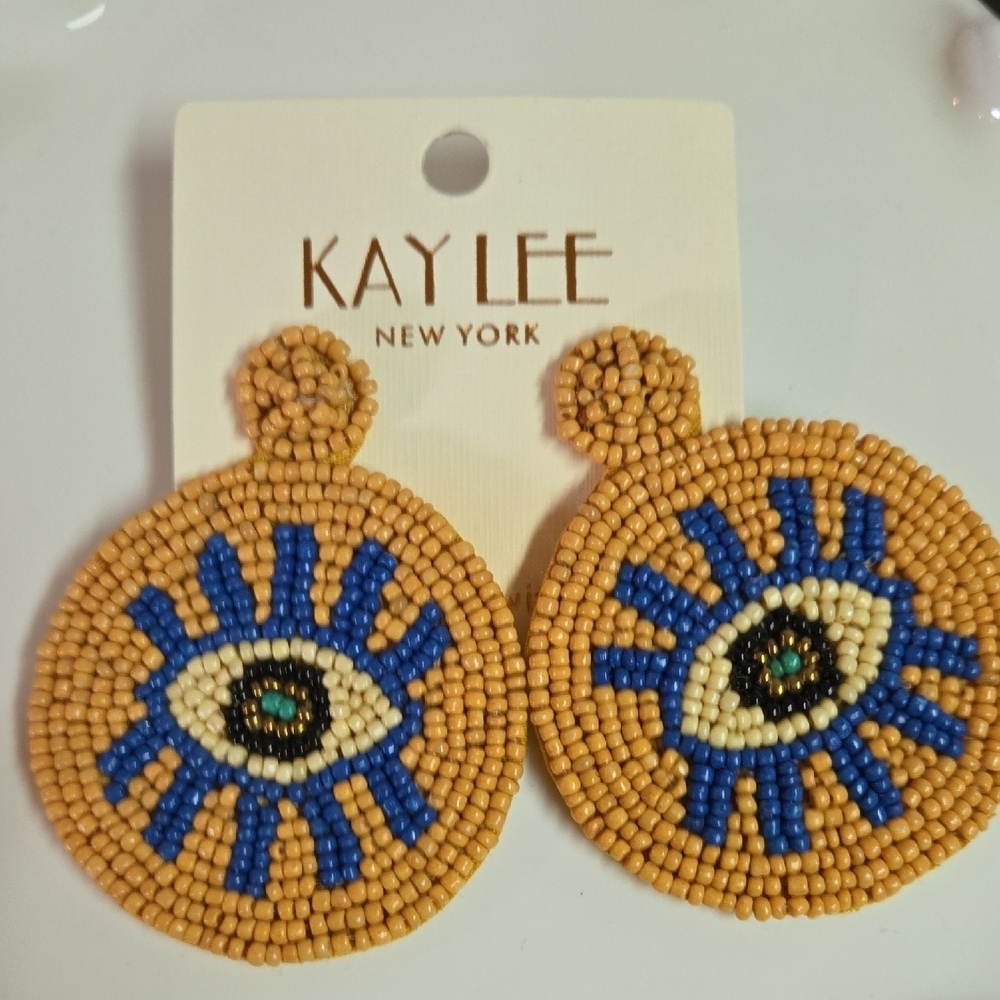 Kay Lee Beaded Eye Earrings